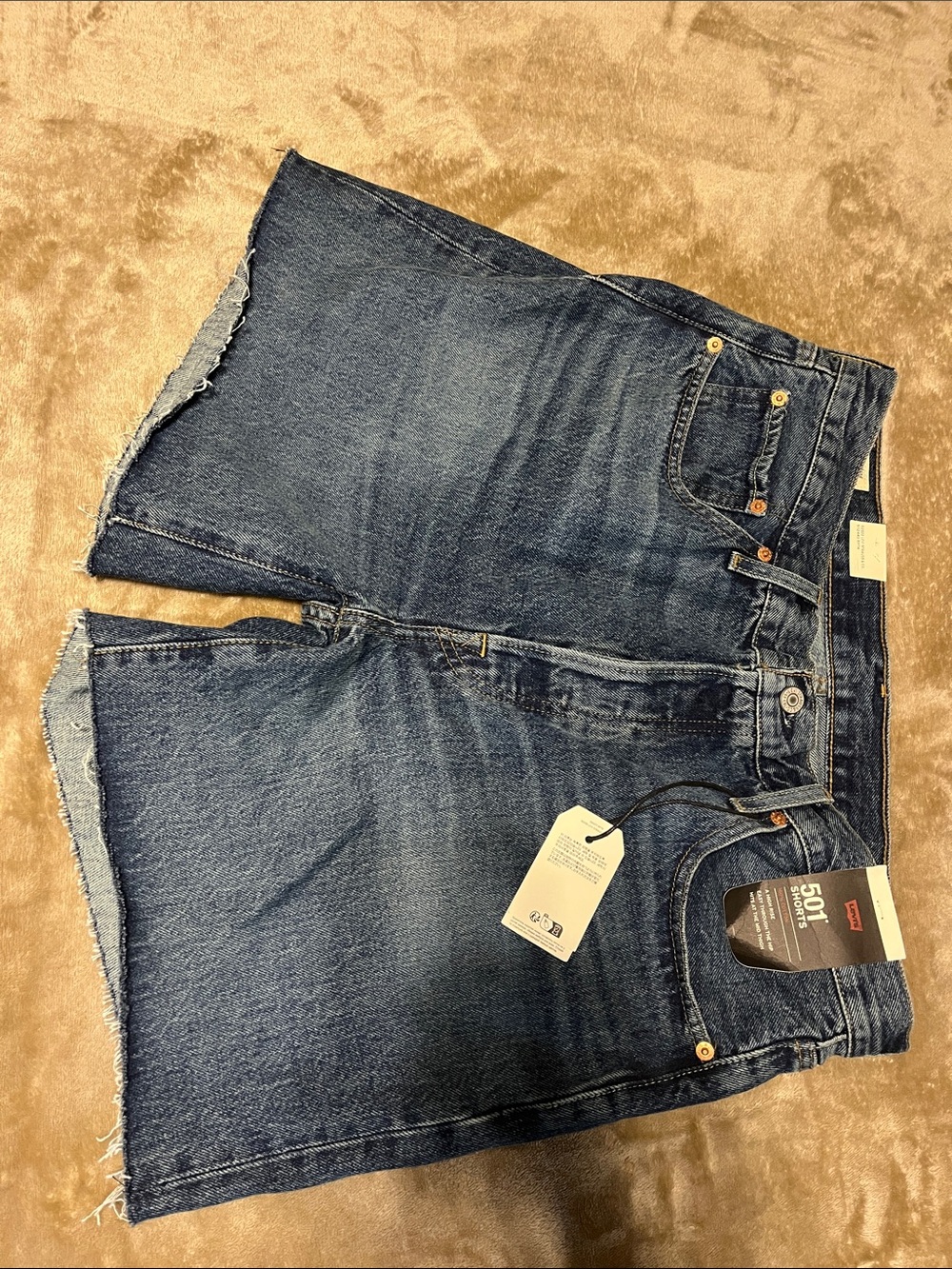 Levi's Women's Dark Blue Cutoff Denim Shorts